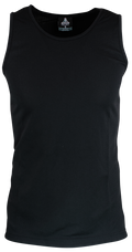 BOTANY MENS SINGLETS - BLACK