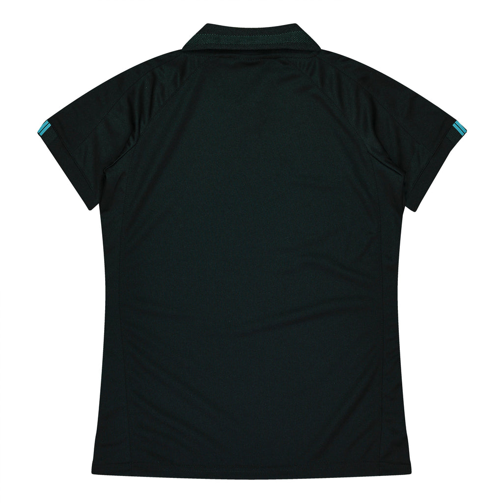 FLINDERS LADY POLOS - BLACK/TEAL