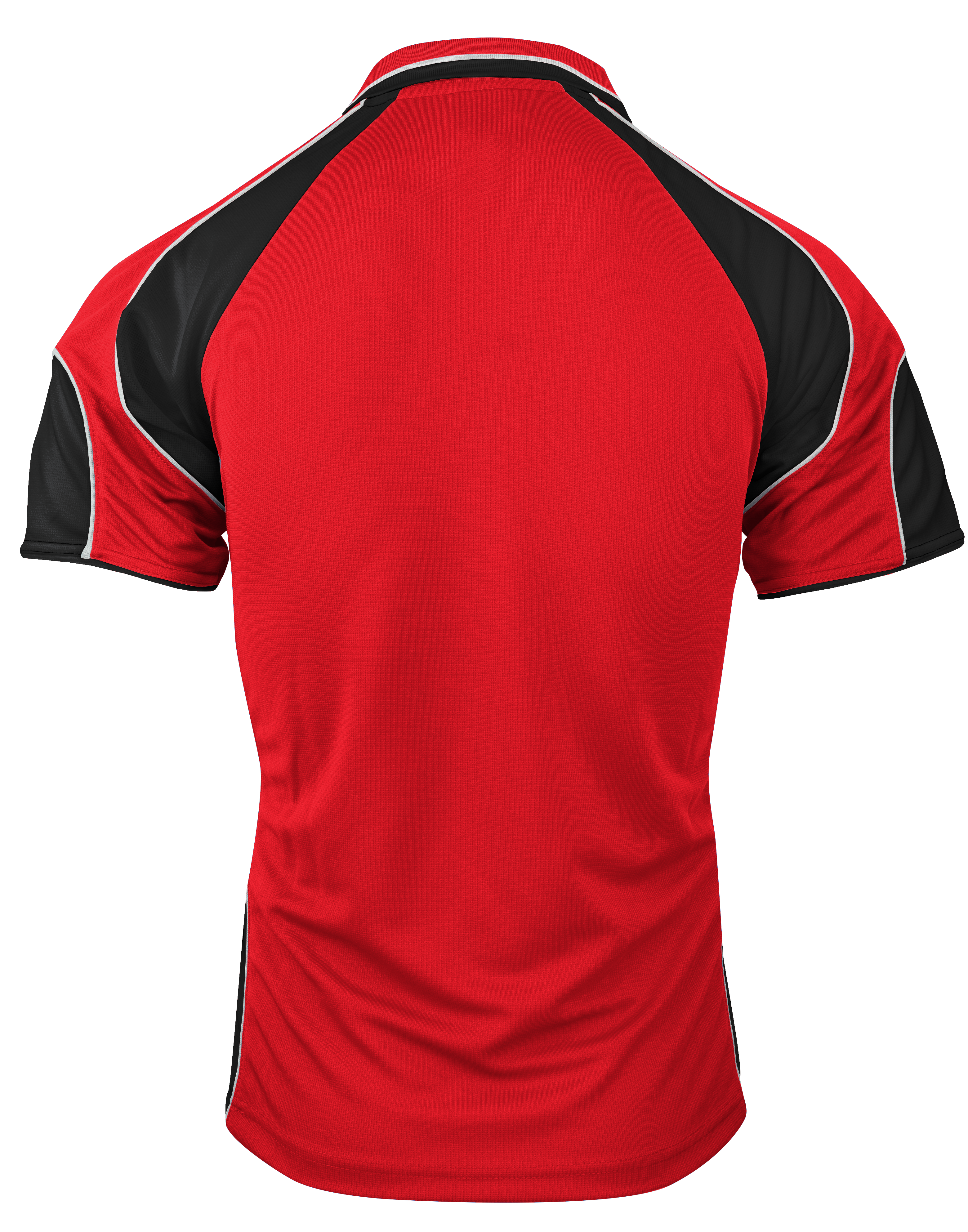 MURRAY MENS POLOS - RED/BLACK