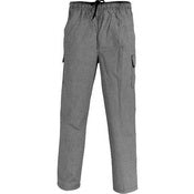 Drawstring Poly Cotton Cargo Pants - Black