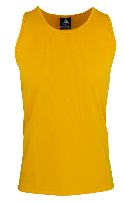BOTANY MENS SINGLETS - GOLD