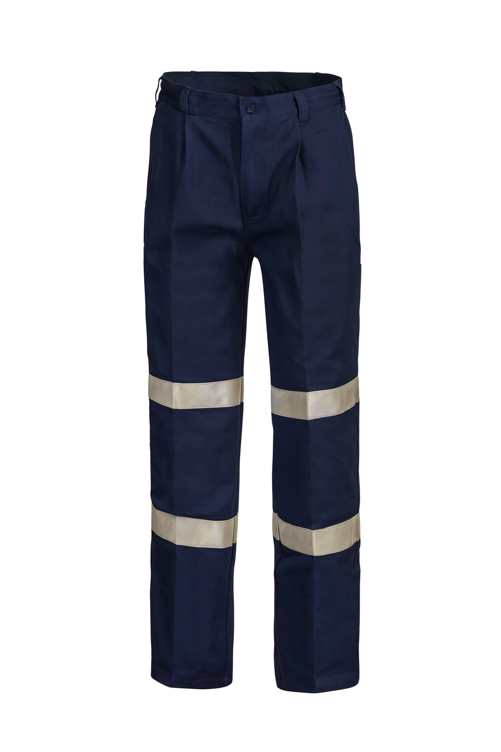 REFLECTIVE SINGLE PLEAT COTTON DRILL INDUSTRIAL LAUNDRY TROUSER