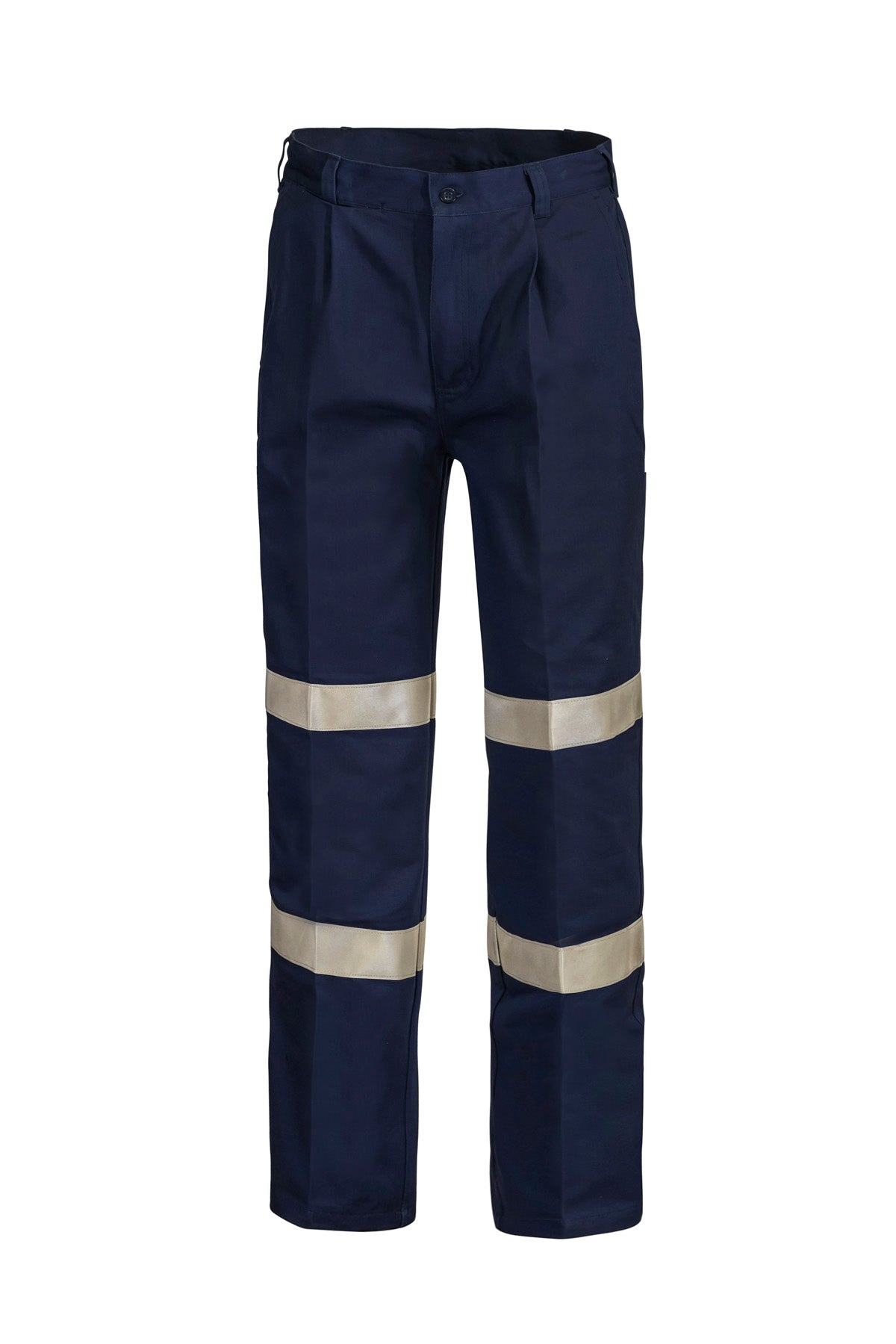 REFLECTIVE SINGLE PLEAT COTTON DRILL INDUSTRIAL LAUNDRY TROUSER