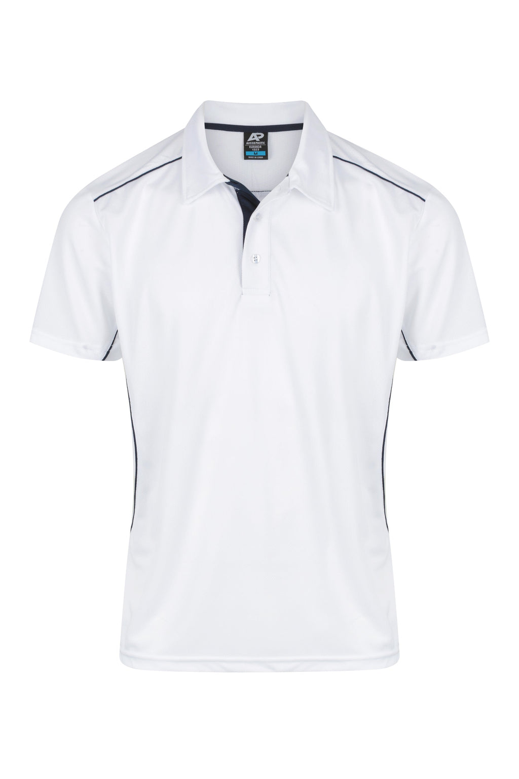 KURANDA MENS POLOS - WHITE/NAVY