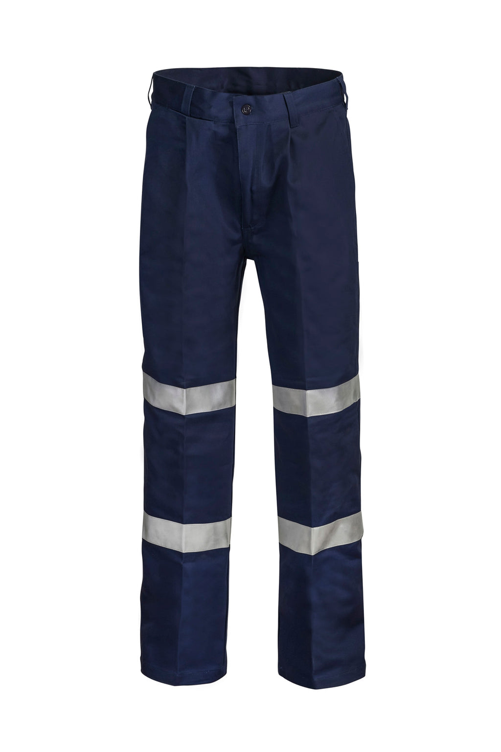 REFLECTIVE SINGLE PLEAT COTTON DRILL TROUSER