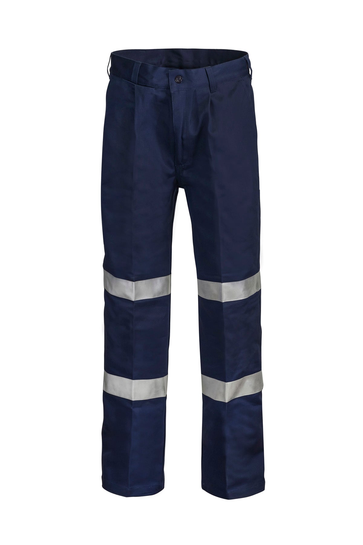 REFLECTIVE SINGLE PLEAT COTTON DRILL TROUSER