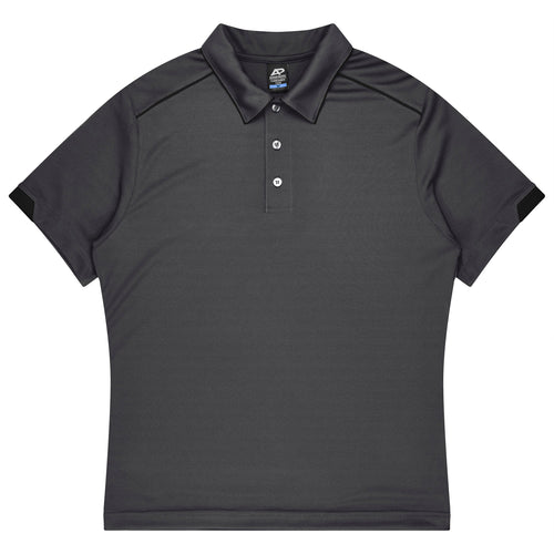 CURRUMBIN KIDS POLOS - SLATE/BLACK