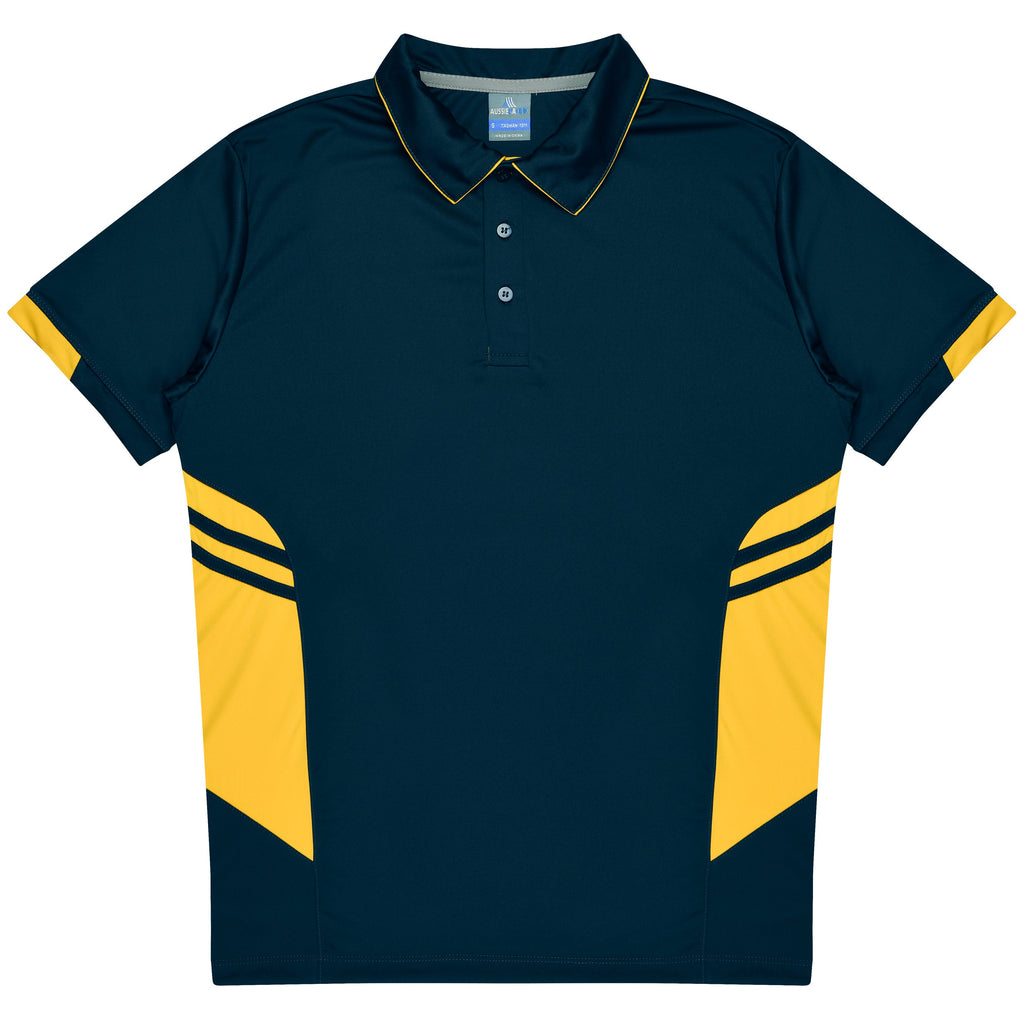 TASMAN KIDS POLOS - NAVY/GOLD