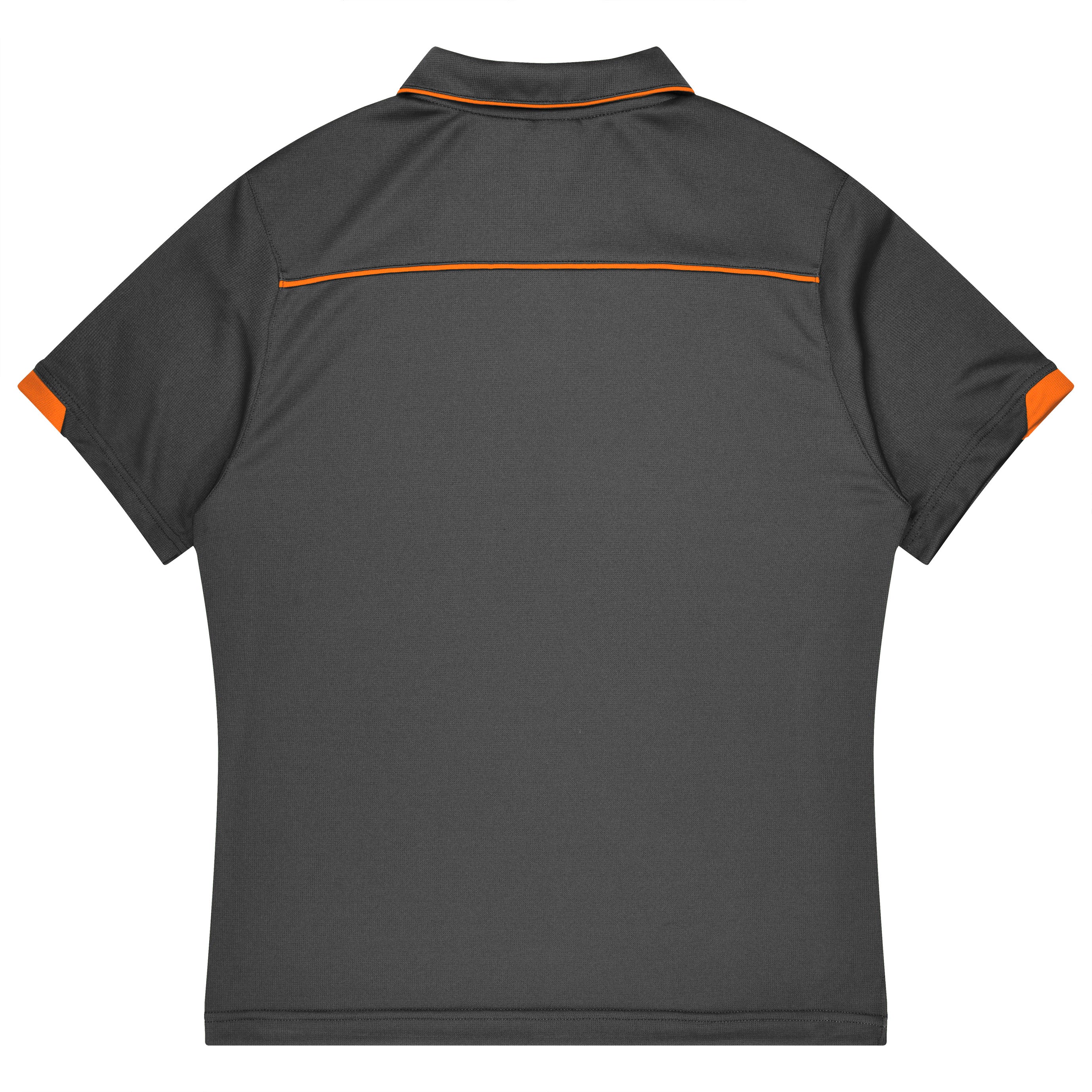 CURRUMBIN KIDS POLOS - SLATE/HI VIZ ORANGE