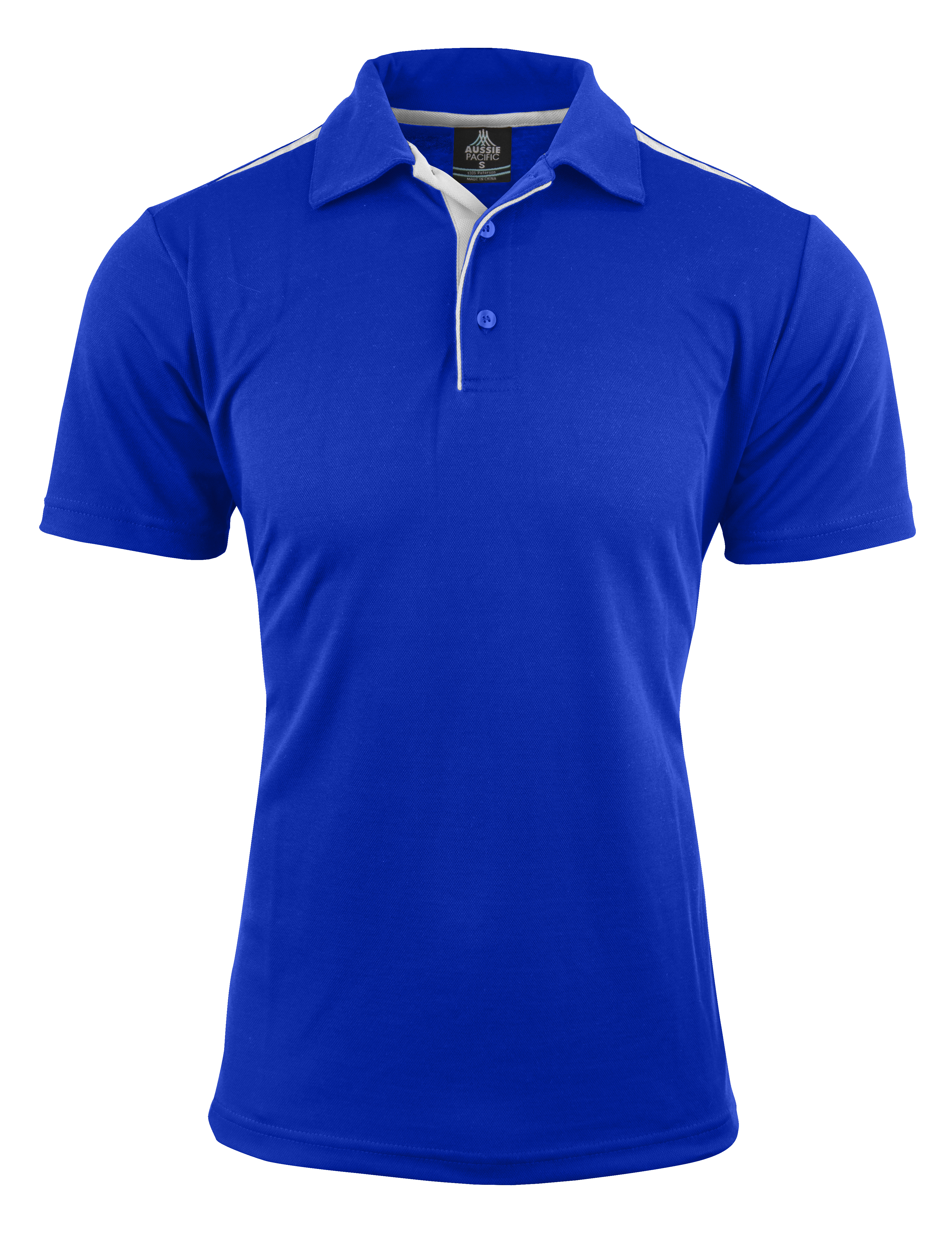 PATERSON MENS POLOS - ROYAL/WHITE