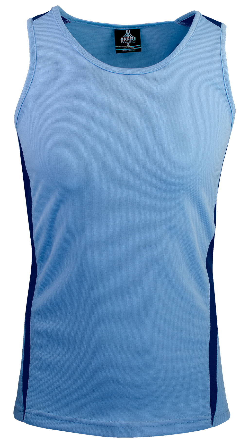 EUREKA MENS SINGLETS - SKY/NAVY