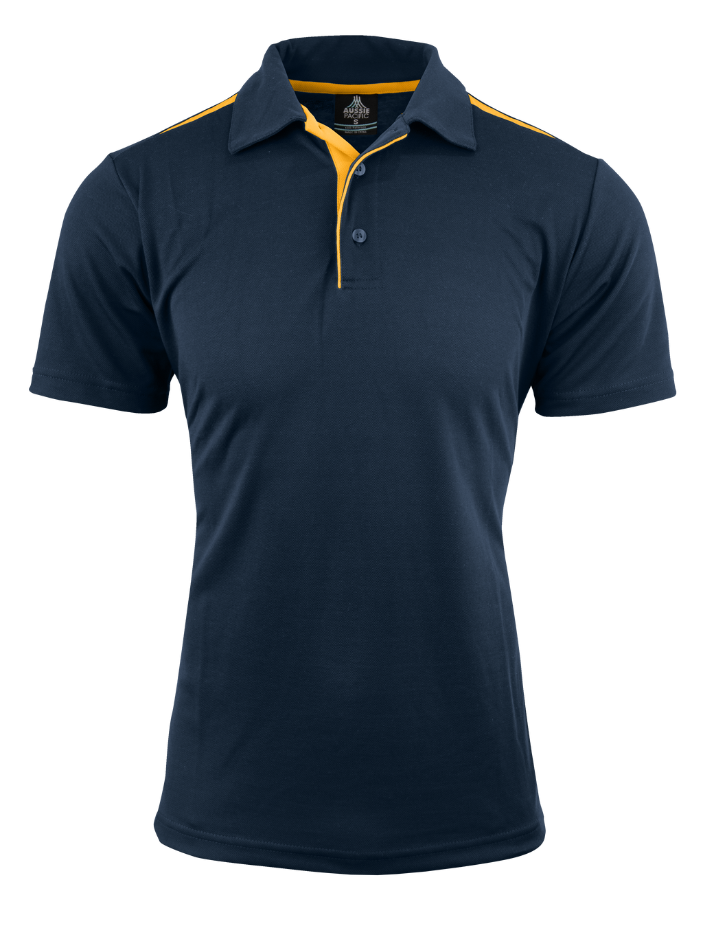 PATERSON MENS POLOS - NAVY/GOLD