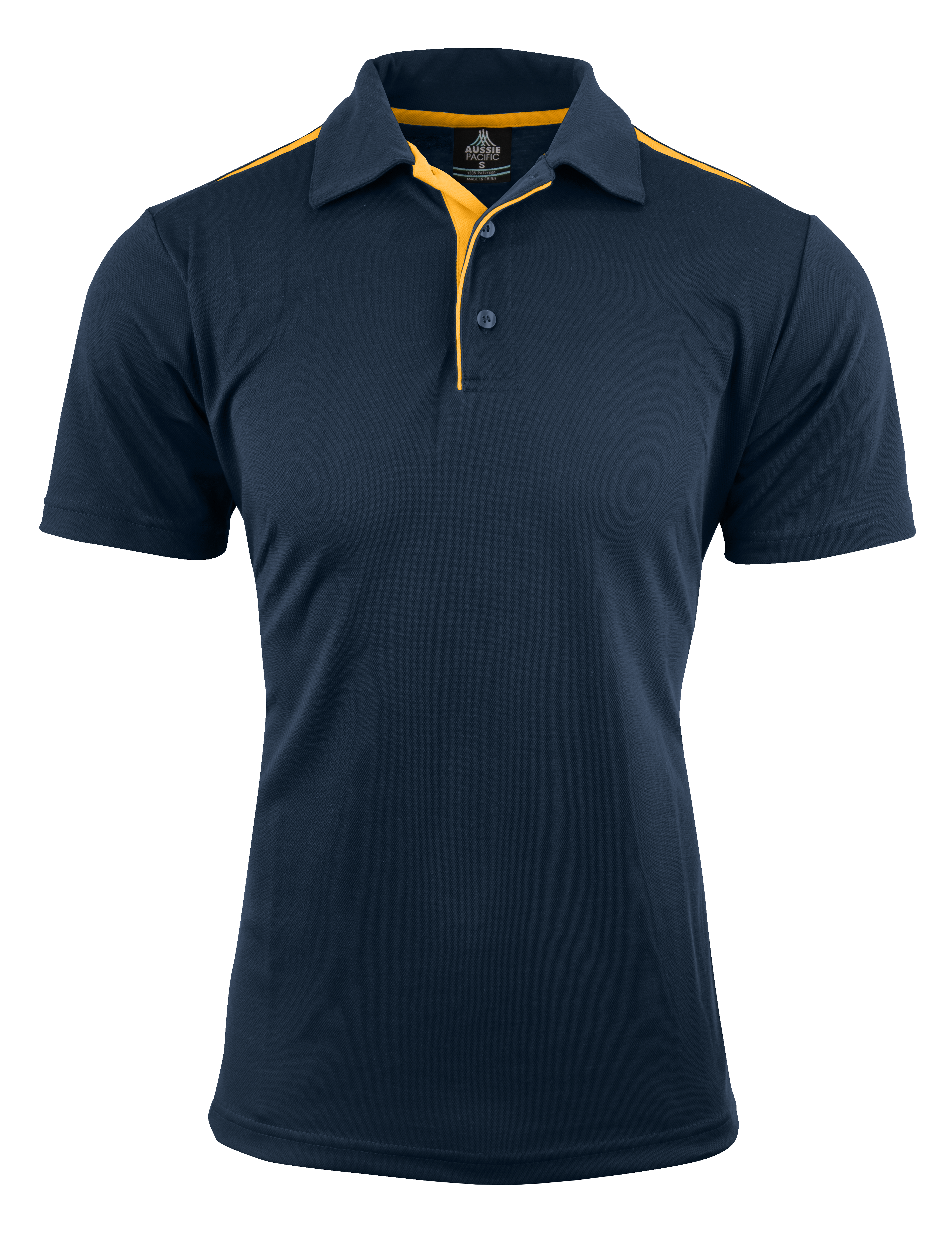 PATERSON MENS POLOS - NAVY/GOLD