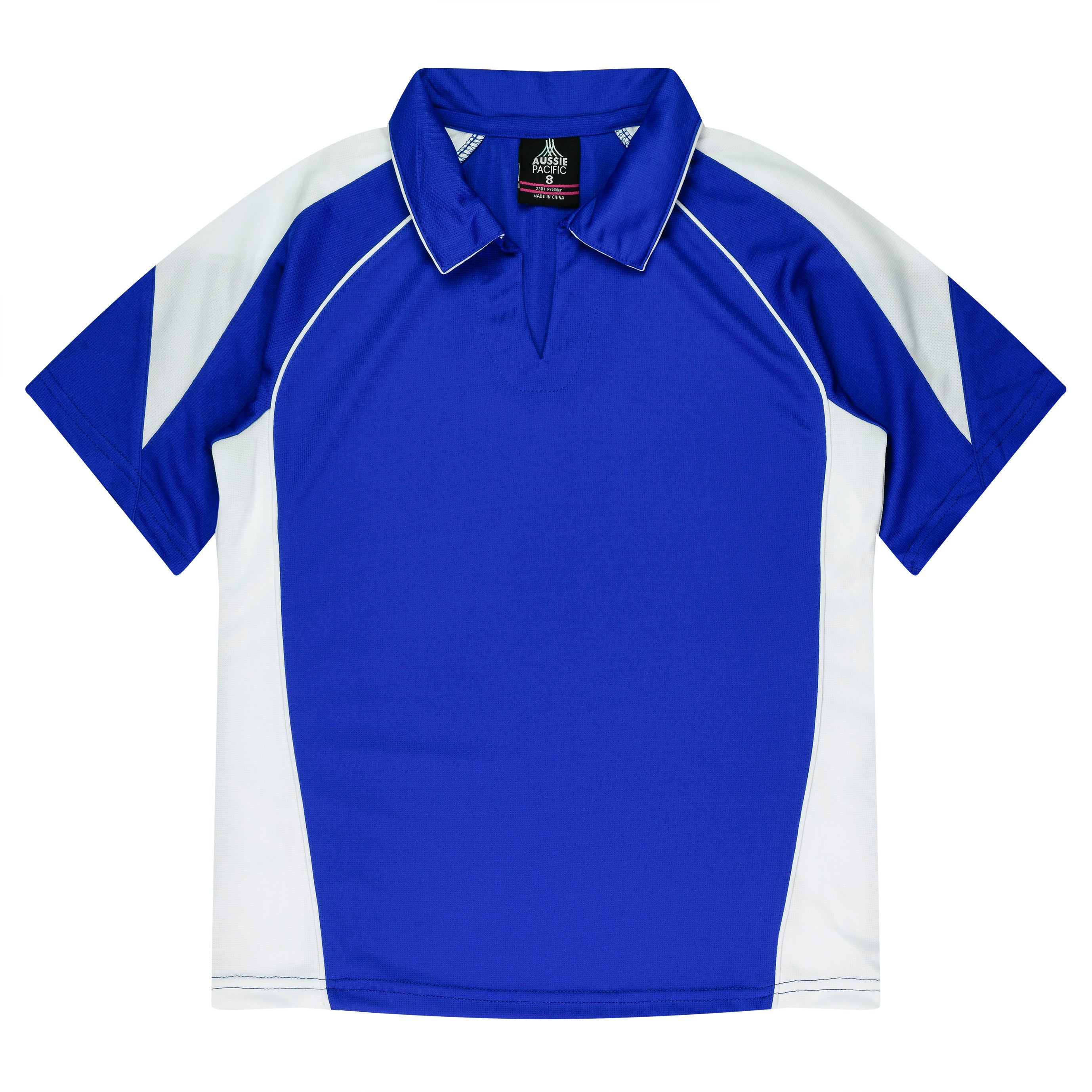 PREMIER LADY POLOS - ROYAL/WHITE