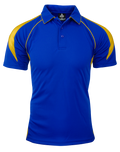 PREMIER MENS POLOS - ROYAL/GOLD