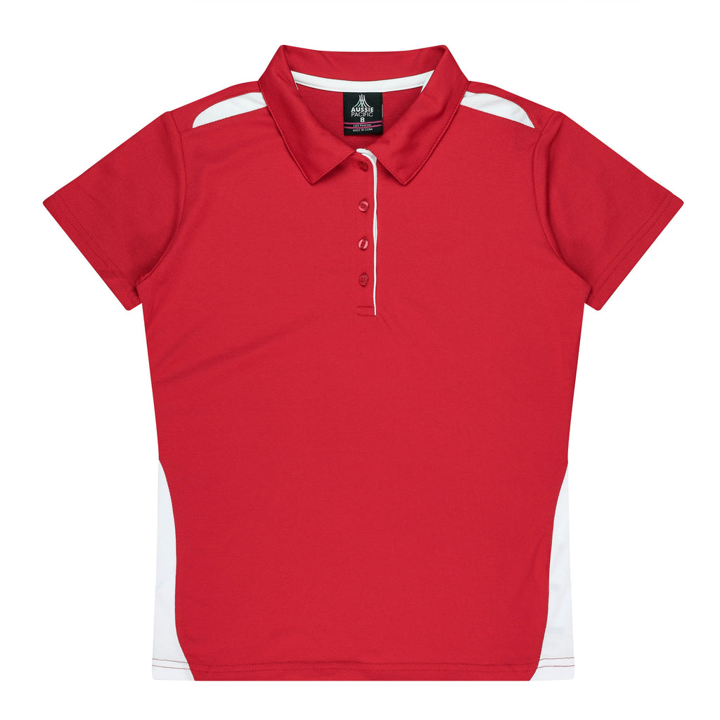 PATERSON LADY POLOS - RED/WHITE