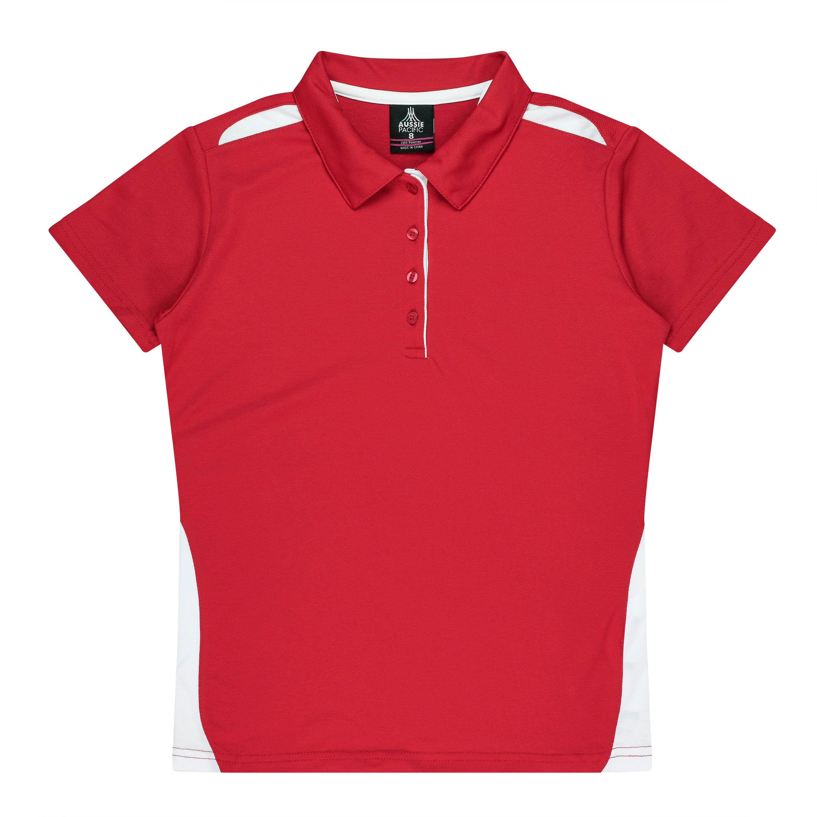 PATERSON LADY POLOS - RED/WHITE