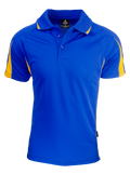 EUREKA MENS POLOS - ROYAL/GOLD