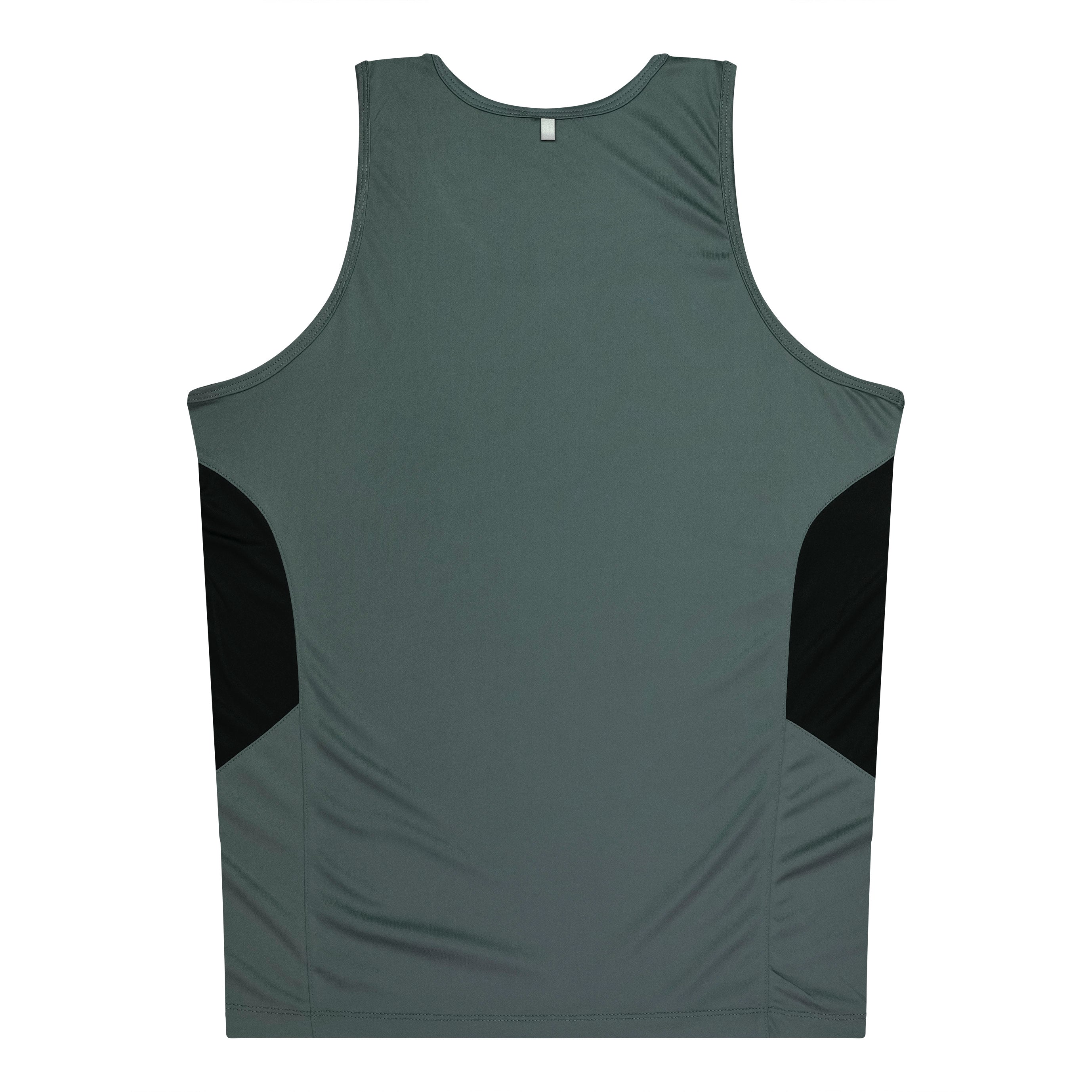 TASMAN MENS SINGLETS - ASHE/BLACK