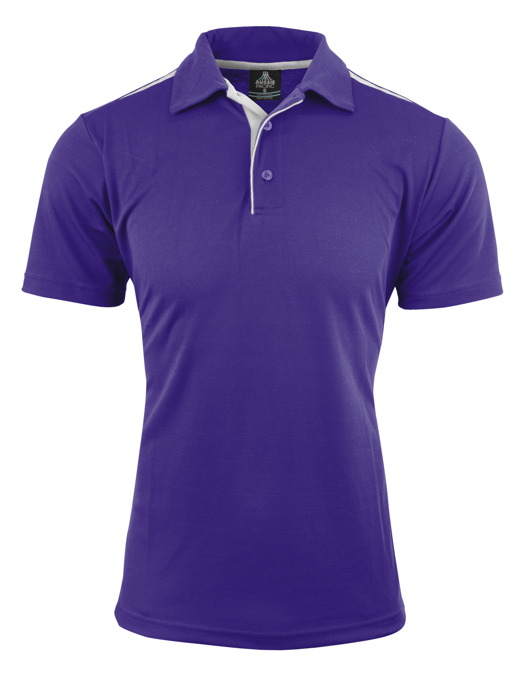 PATERSON MENS POLOS - PURPLE/WHITE