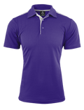 PATERSON MENS POLOS - PURPLE/WHITE