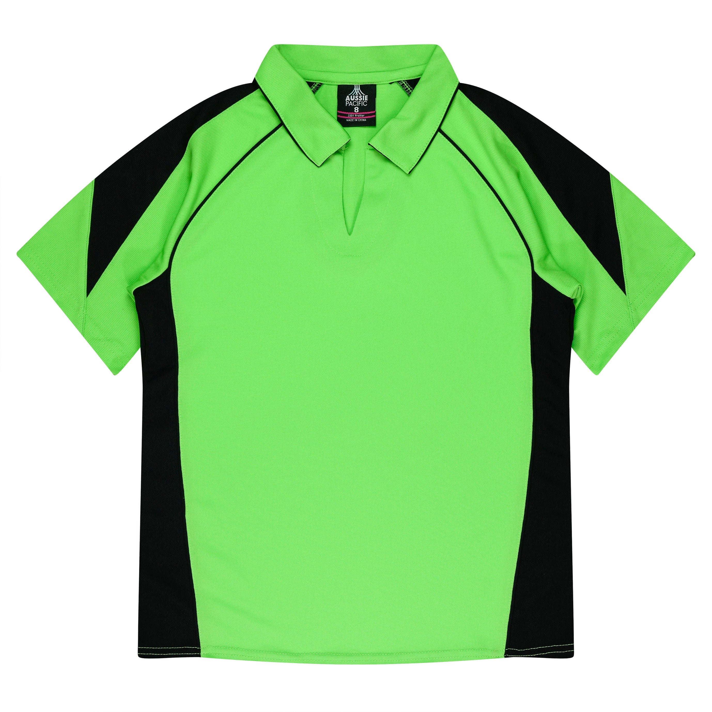 PREMIER LADY POLOS - APPLE/BLACK