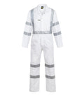 HI VIS COTTON DRILL REFLECTIVE COVERALL WITH X PATTERN – NIGHT USE ONLY