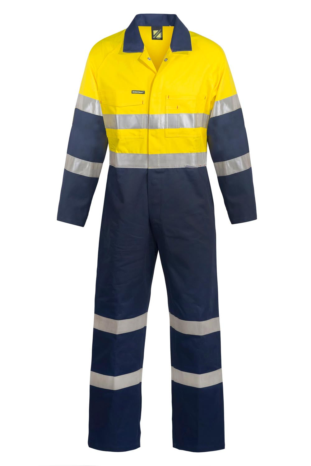 HI VIS COTTON DRILL REFLECTIVE INDUSTRIAL LAUNDRY COVERALLS
