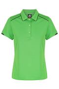 CURRUMBIN LADY POLOS - KAWA GREEN/BLACK