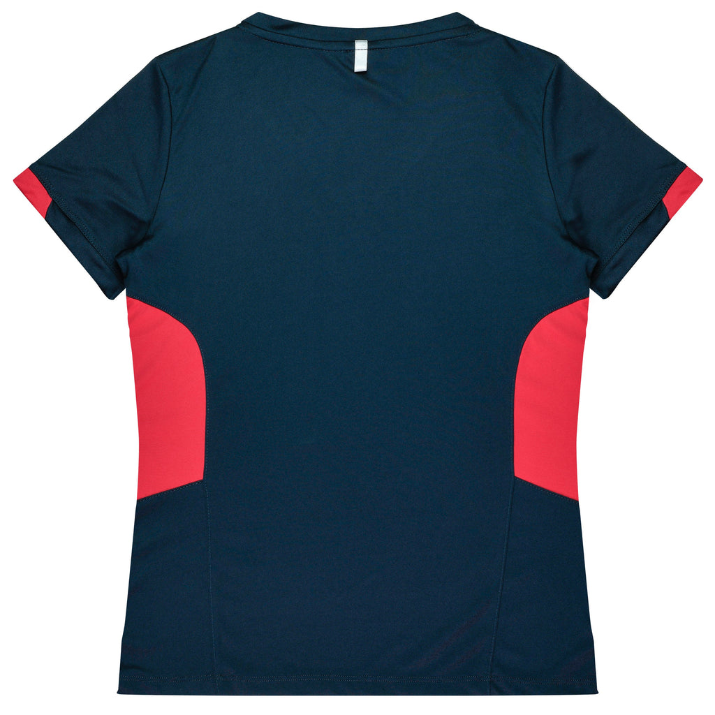 TASMAN LADY TEES - NAVY/RED