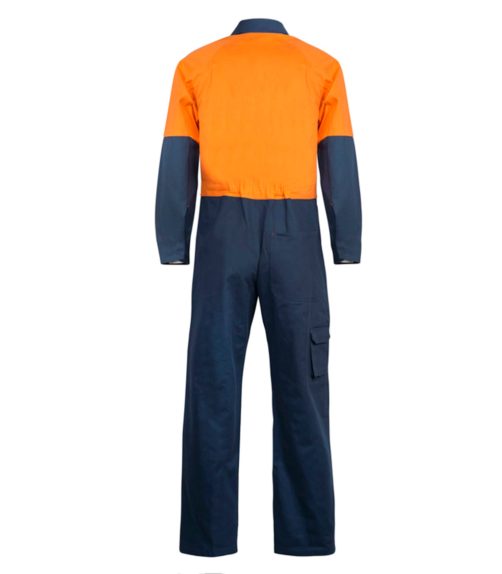 HI VIS POLY/COTTON COVERALLS