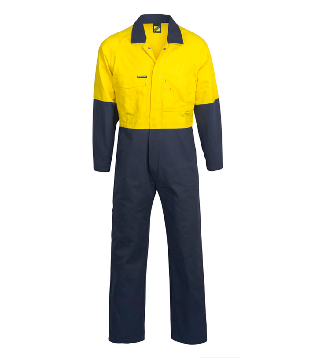 HI VIS POLY/COTTON COVERALLS