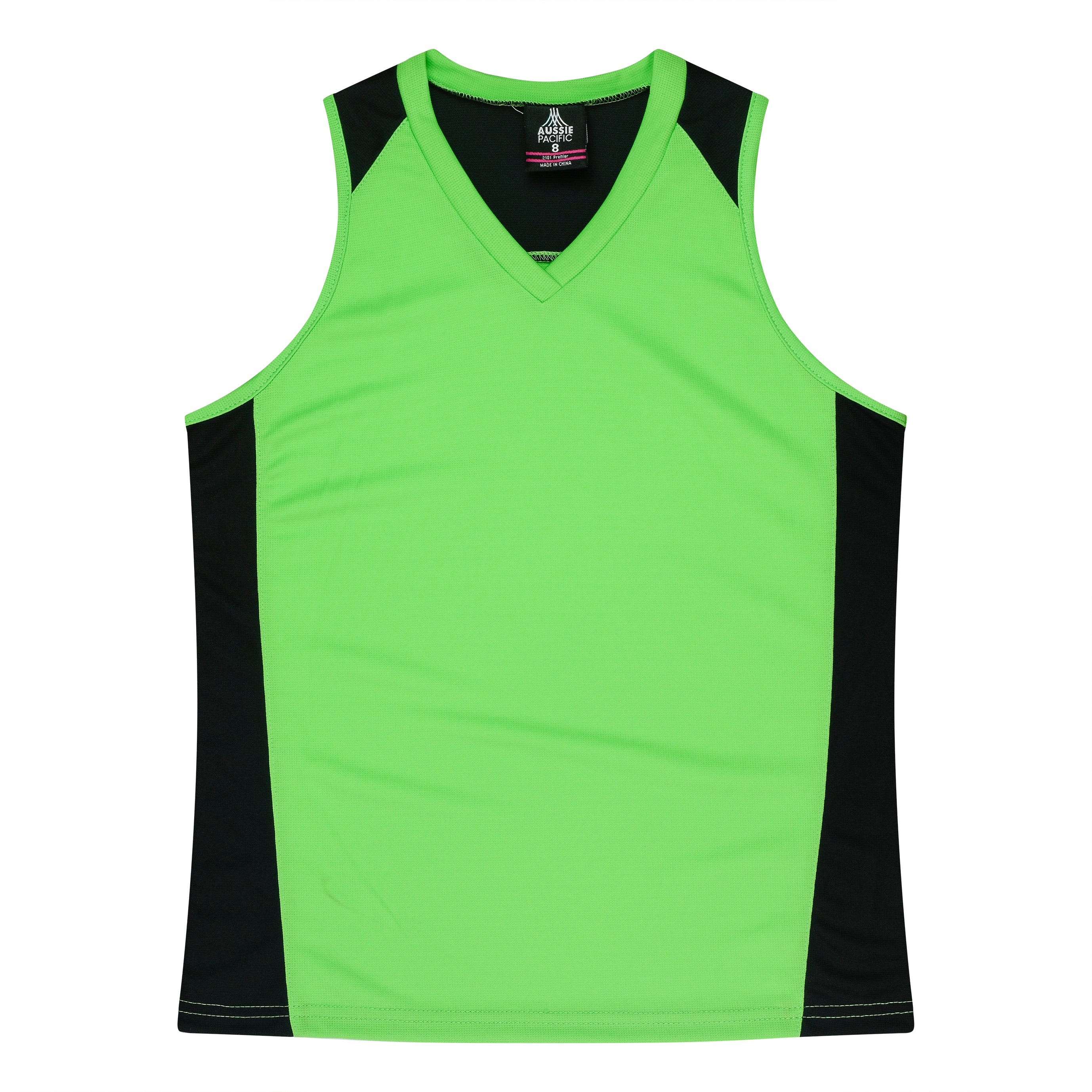 PREMIER LADY SINGLETS - APPLE/BLACK