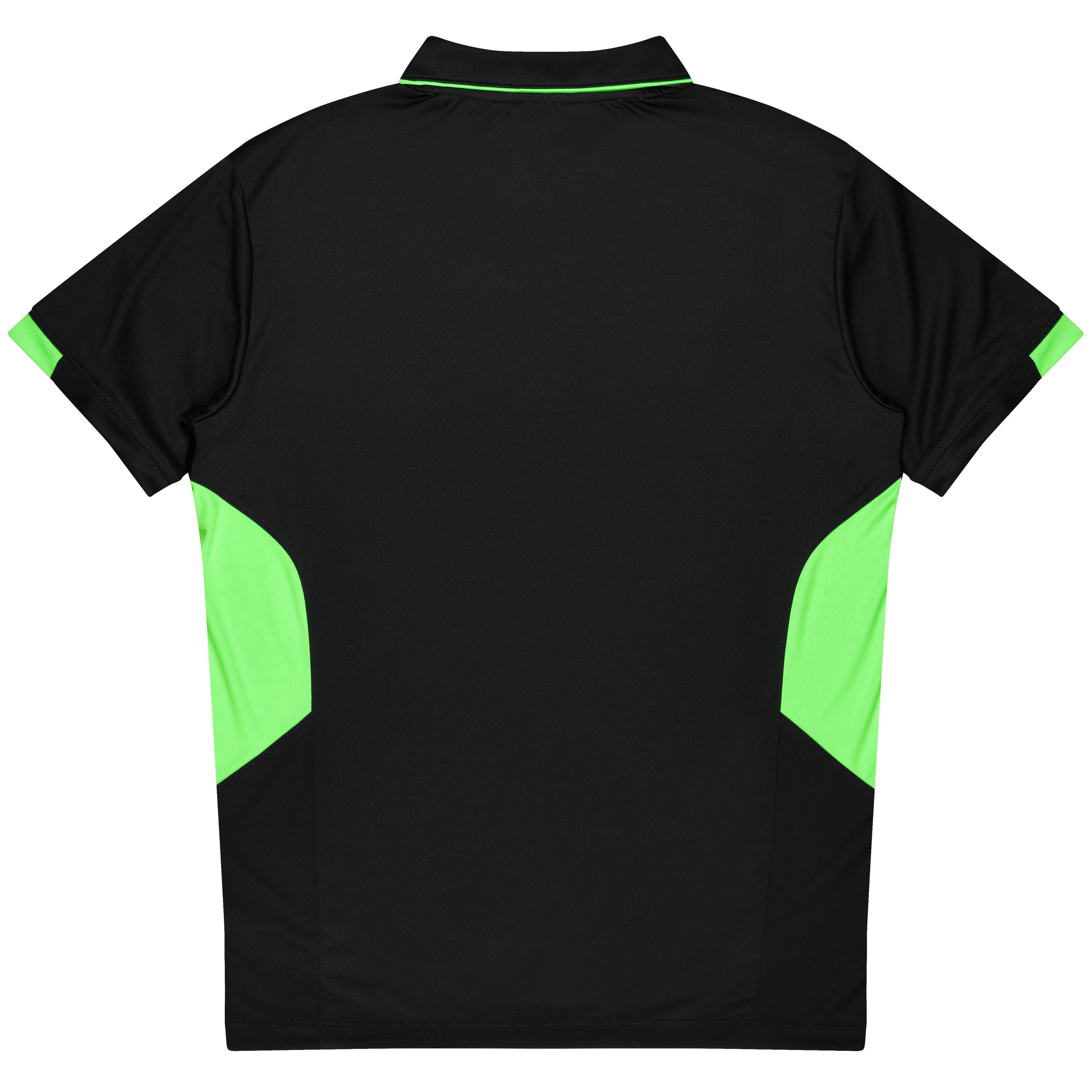 TASMAN KIDS POLOS - BLACK/NEON GREEN