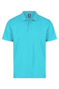 HUNTER MENS POLOS - CYAN