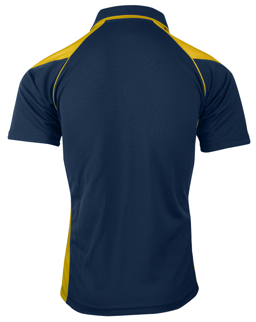 PREMIER MENS POLOS - NAVY/GOLD