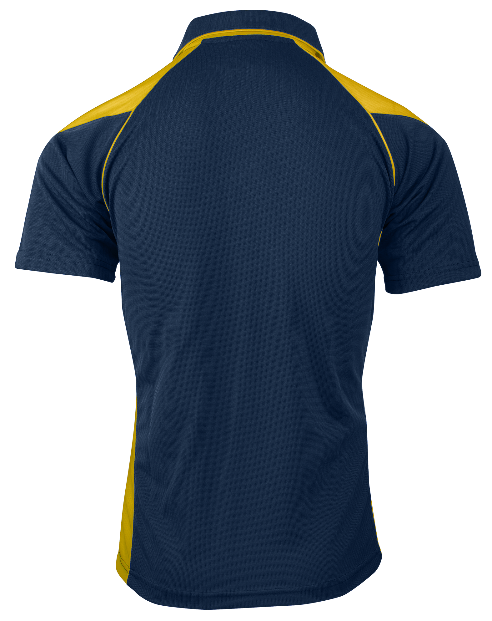PREMIER MENS POLOS - NAVY/GOLD