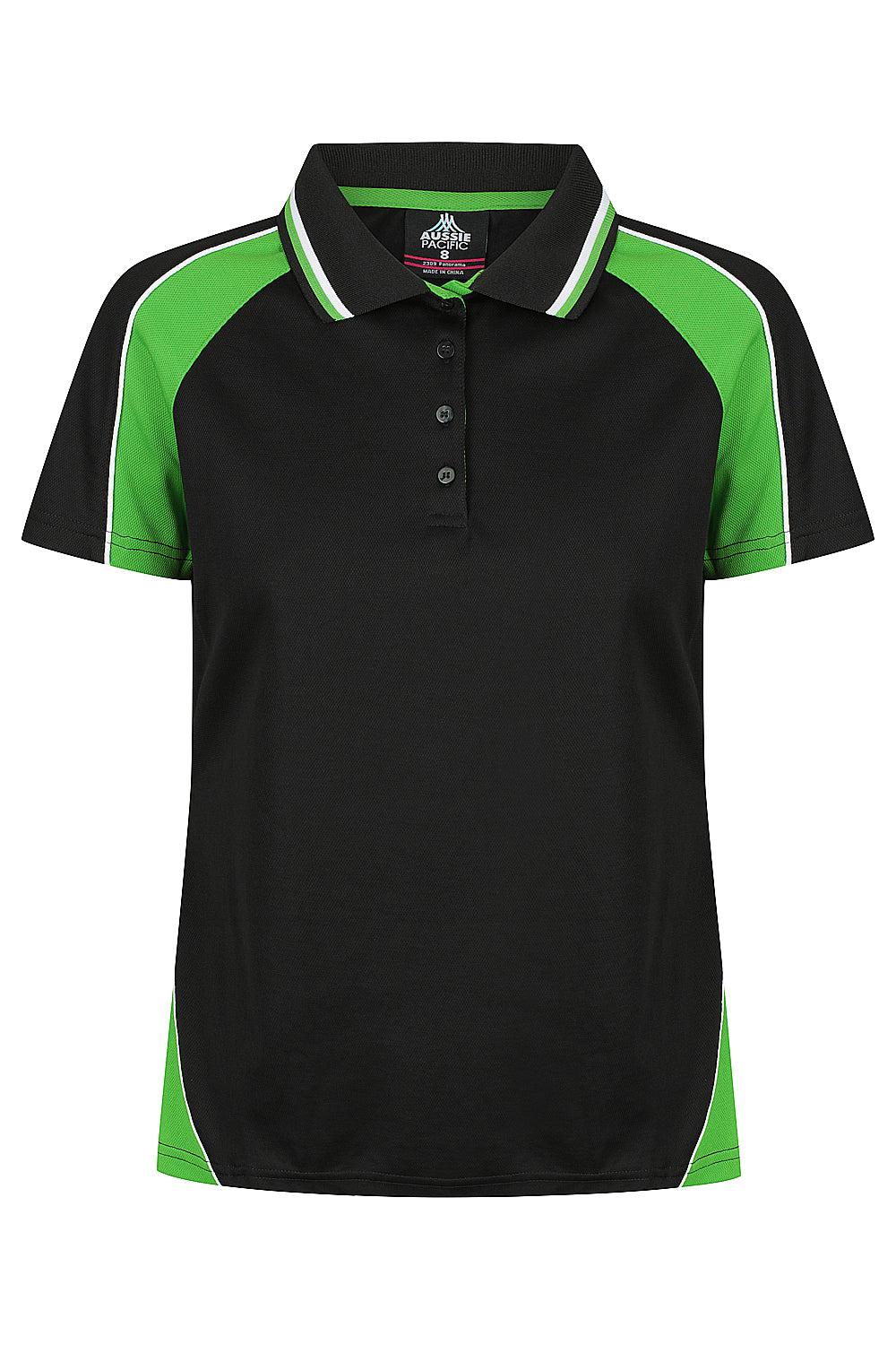 PANORAMA LADY POLOS - BLK/KAWA GRN/WHT
