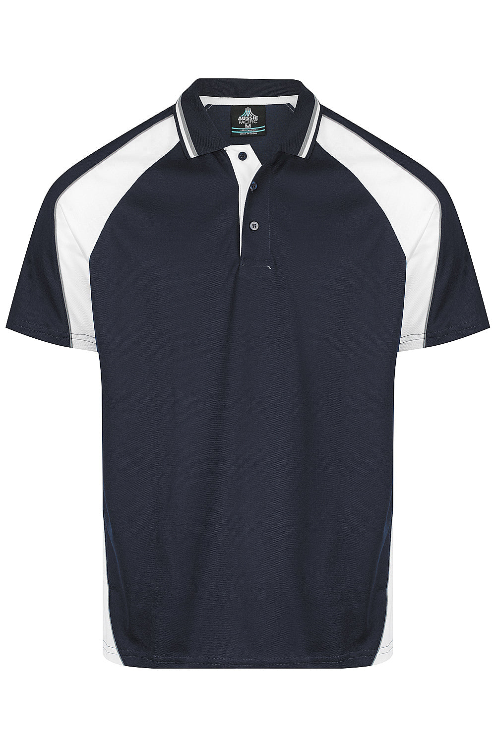 PANORAMA MENS POLOS - NAVY/WHITE/ASHE