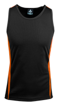 EUREKA MENS SINGLETS - BLACK/ORANGE