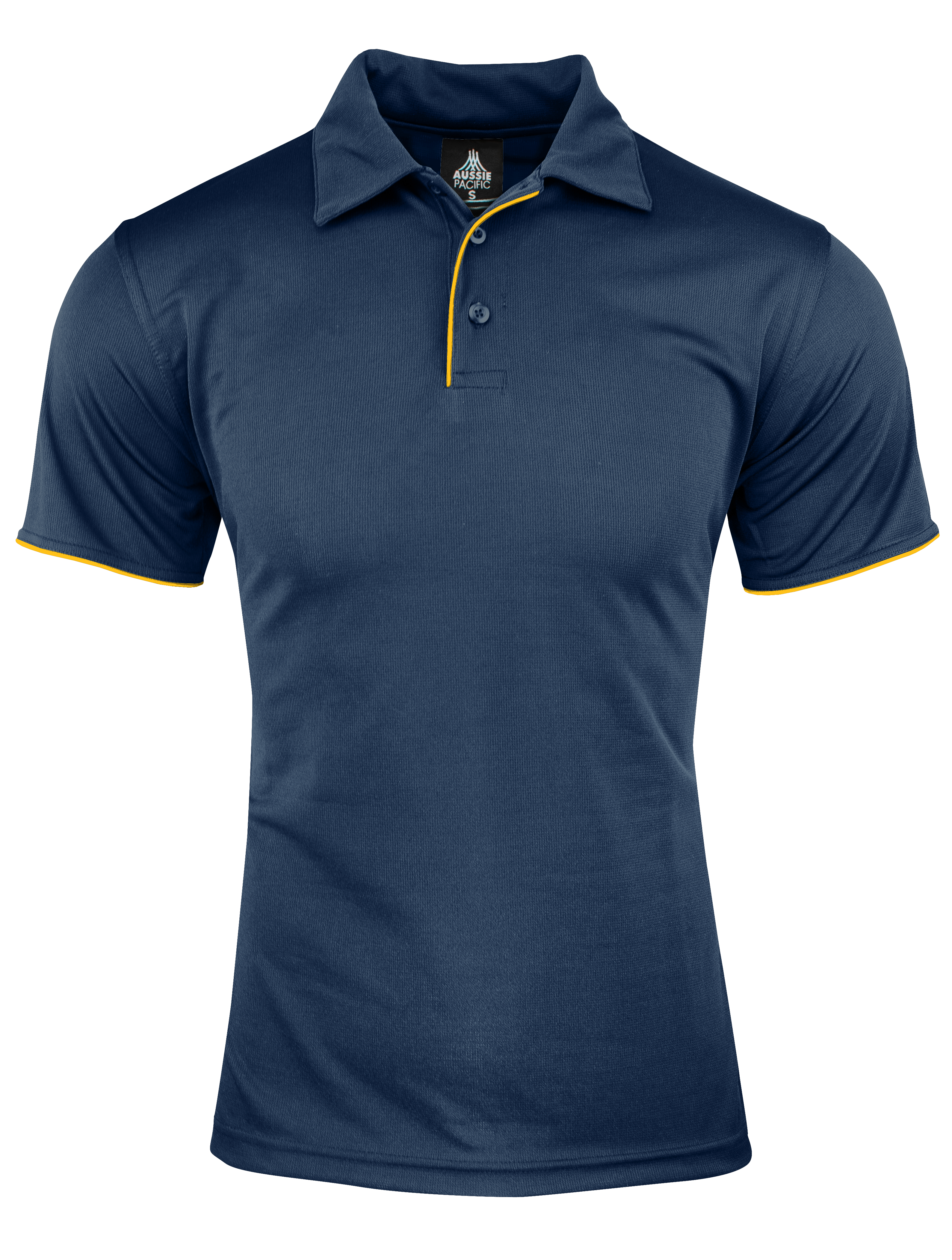 YARRA MENS POLOS - NAVY/GOLD