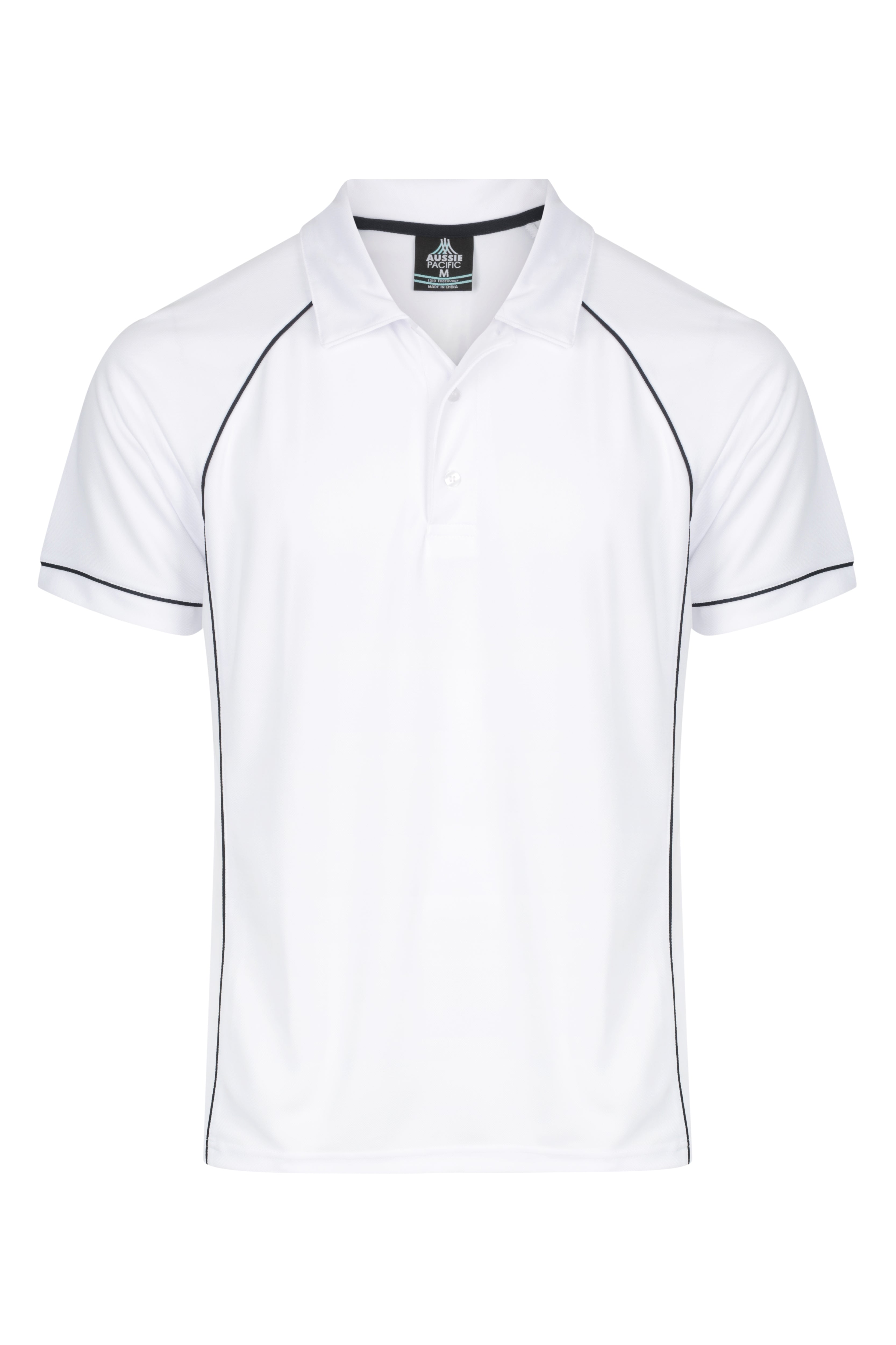 ENDEAVOUR MENS POLOS - WHITE/NAVY