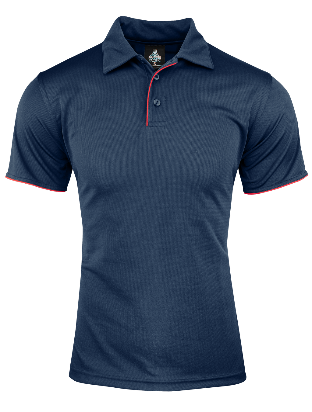 YARRA MENS POLOS - NAVY/RED