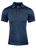 YARRA MENS POLOS - NAVY/RED