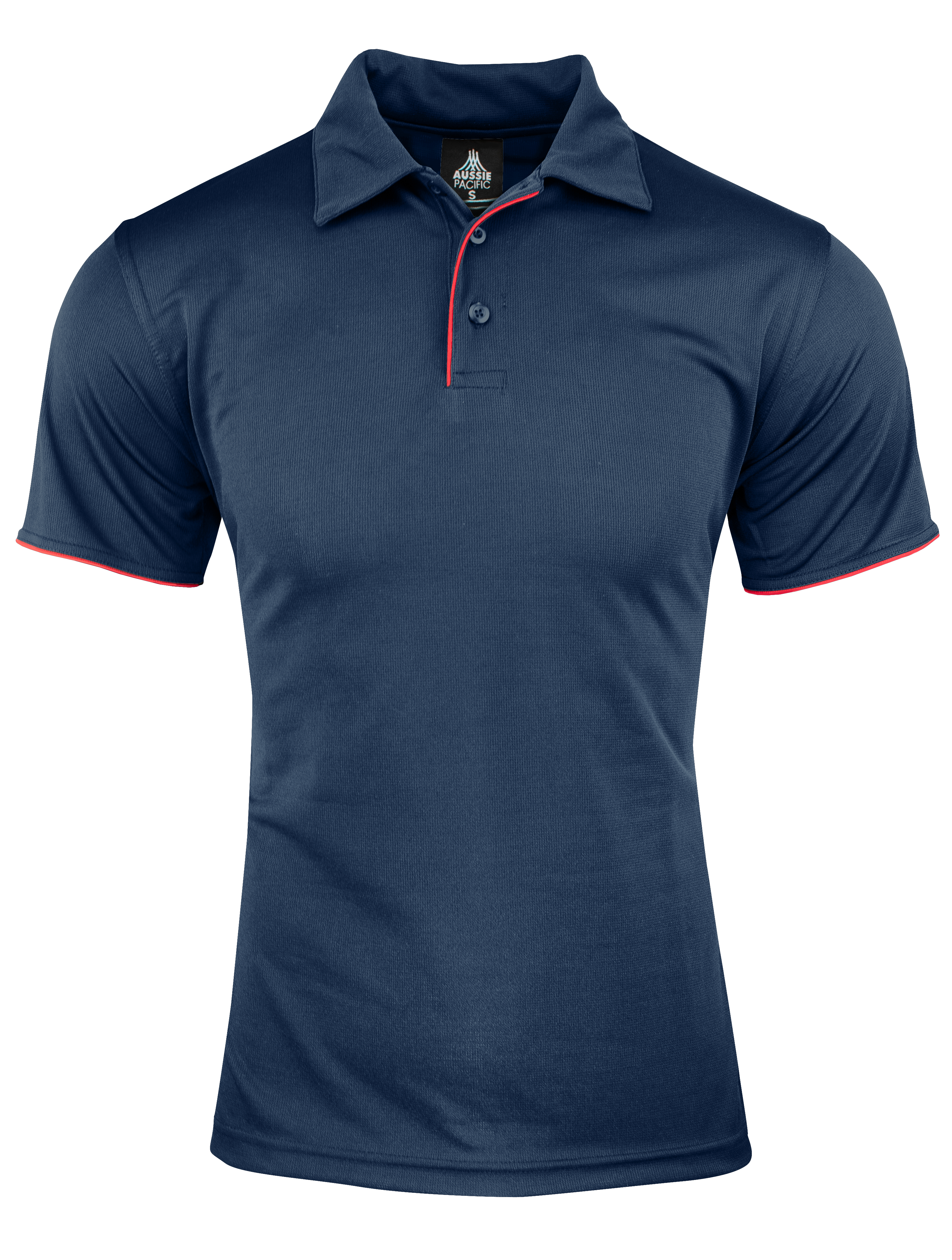 YARRA MENS POLOS - NAVY/RED