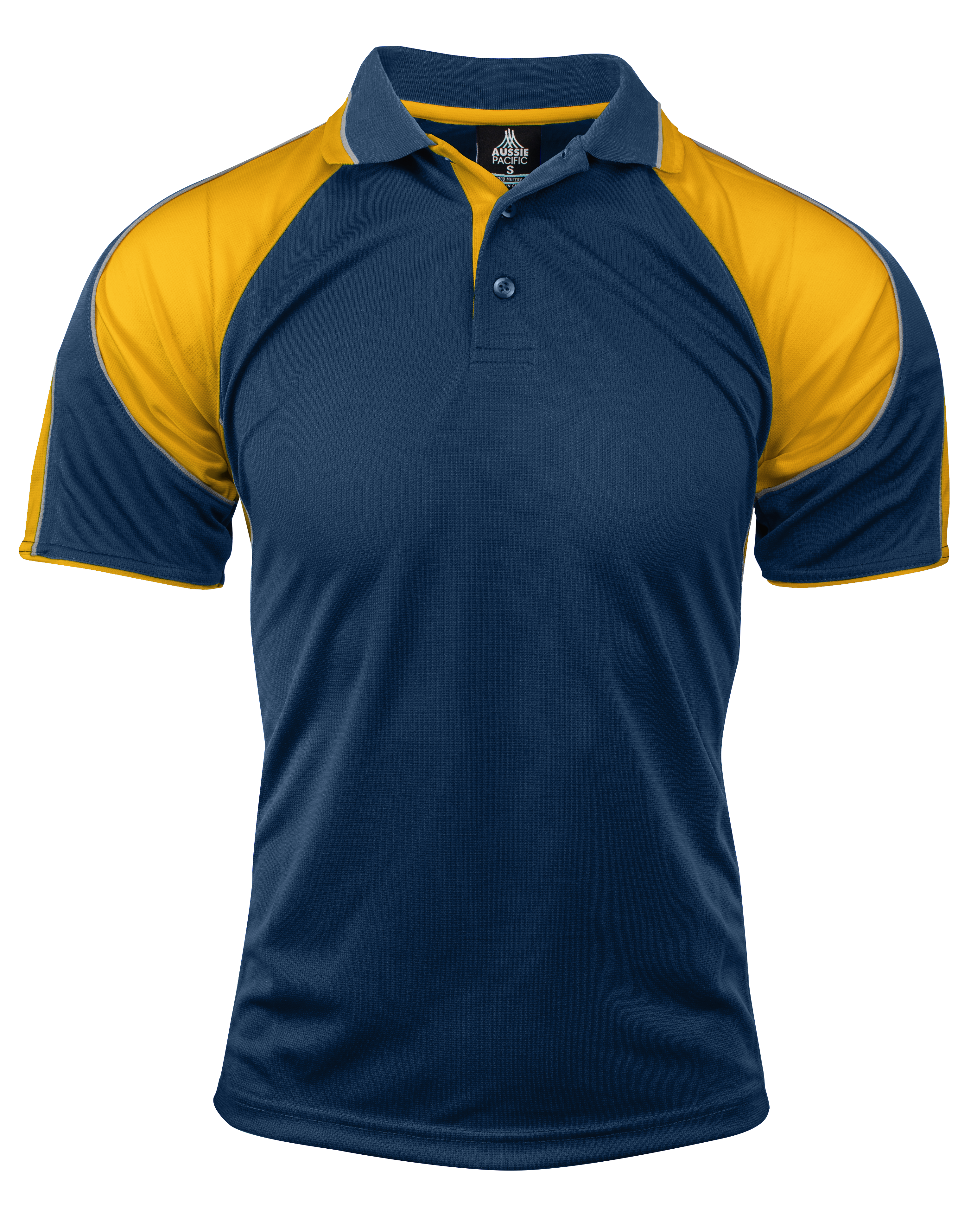 MURRAY MENS POLOS - NAVY/GOLD