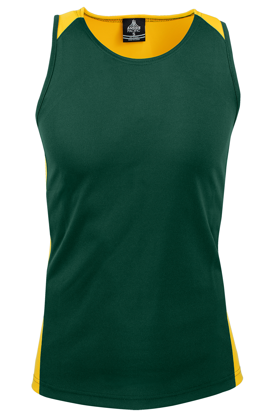 PREMIER MENS SINGLETS - BOTTLE/GOLD