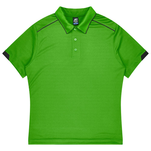 CURRUMBIN KIDS POLOS - KAWA GREEN/BLACK