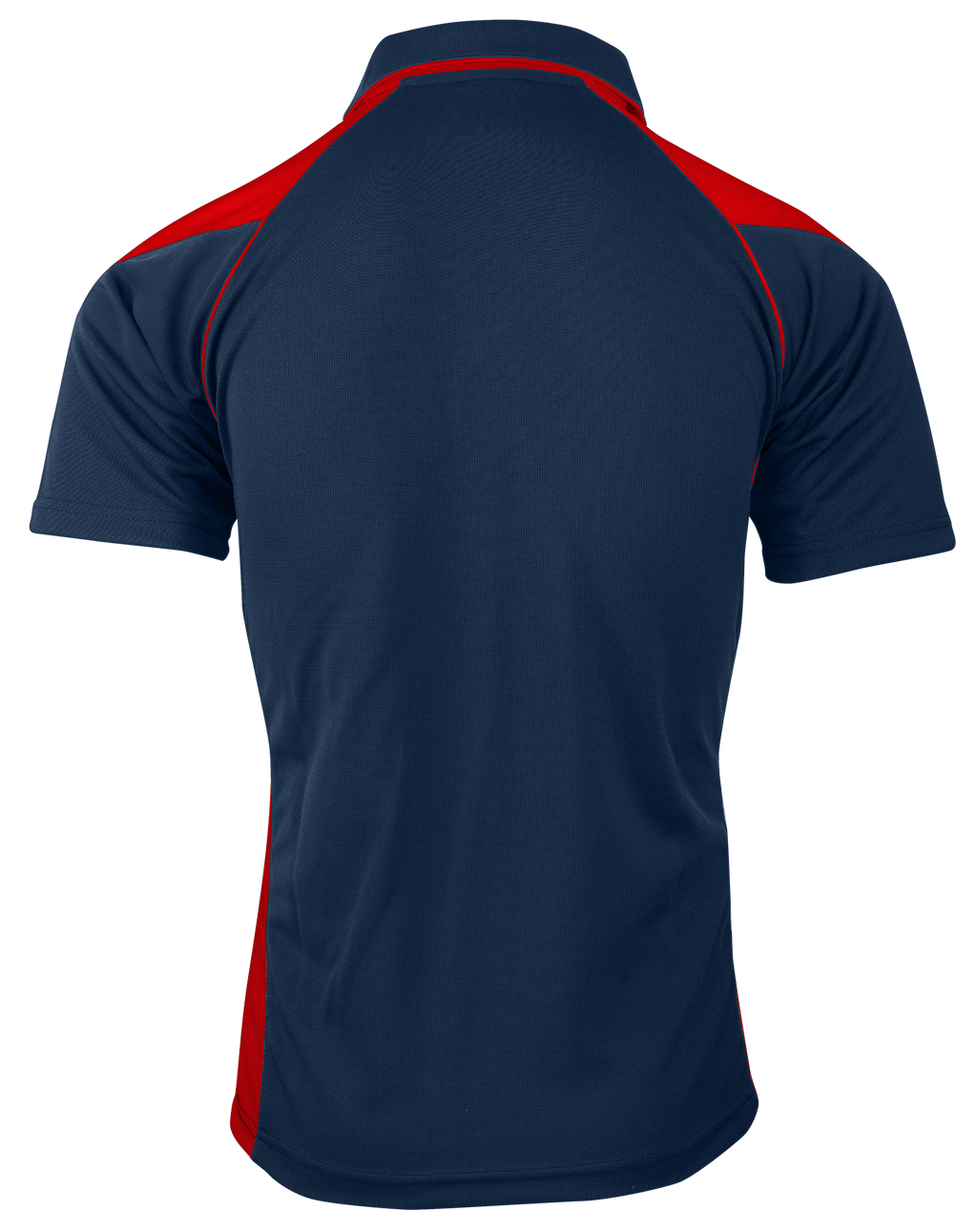 PREMIER MENS POLOS - NAVY/RED