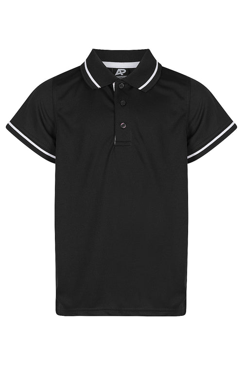 COTTESLOE KIDS POLOS - BLACK/WHITE